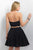 Blush - Sequined Sweetheart Chiffon A-Line Dress 11158 in Black