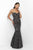 Blush - Laced Sweetheart Trumpet Dress 11110 In Black and Neutral