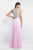 Blush - C1034 Beaded Bateau Neck A-line Dress In Pink