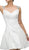 Dancing Queen - 9476 Jeweled Cap Sleeve Sweetheart Satin Cocktail Dress