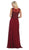 May Queen - MQ1620 Embellished Scoop Neck A-line Dress In Red