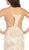 May Queen - RQ7739 Strappy Plunging V-Neck Trumpet Dress In Nude