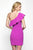 Intrigue - 481 Ruffled Asymmetric Fitted Dress