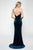 Blush - 11637 Plunging Sweetheart Velvet Evening Gown