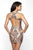 Blush Black - B116 Patterned Sequin Fitted Jersey Cocktail Dress