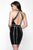Intrigue - 489 Bedazzled Halter Jersey Sheath Dress