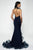 Blush by Alexia Designs - 11649 Backless Ruffle Trimmed High Slit Gown