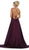 May Queen - MQ1642 Halter Neck Tie String Back A-Line Satin Gown In Purple