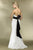 Alexia Designs - IB10 Strapless Ruched Mermaid Bridal Gown In White and Black