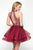 Blush - 11616 Rhinestone Accented High Halter Tulle A-line Dress