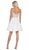 May Queen - Beaded Lace V-Neck A-Line Short Party Dress MQ1652  In White