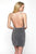 Blush Black - B109 Backless Ribbed Knit Sheath Dress In Gray