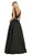 May Queen - Illusion Plunging Neck Sleeveless Satin A-Line Gown MQ1683 - 1 pc Ivory In Size 16 Available