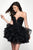 Blush Couture - C1100 Plunging Sweetheart Tiered Tulle Dress