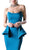 Strapless Peplum Ornate Mermaid Evening Gown