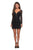 La Femme - 28233 Plunging V-Neck Lace Sheath Dress In Black