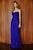 Tadashi Shoji - Strapless Lace Embroidered Sheath Dress In Blue