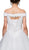 Dancing Queen Bridal - 57 Lace Applique Off-Shoulder Ballgown In White