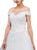 Dancing Queen Bridal - 57 Lace Applique Off-Shoulder Ballgown In White