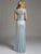 Lara Dresses - Bedazzled Cap Sleeve Bateau Neck Long Sheath Gown 33210 In Blue