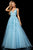 Sherri Hill - 11335 Beaded Embroidered Tulle V Neck A Line Dress In Blue