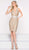 Colors Dress - 2026 Metallic Halter Fitted Cocktail Dress in Gold and Silver