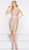 Colors Dress - Metallic Halter Fitted Cocktail Dress 2026 - 1 pc Gold/Silver in Size 4 and 1 pc Black in Size 12 Available