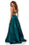 Sherri Hill - 52457 Scoop Strappy Bandeau A Line Dress In Green