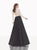 Tarik Ediz - 92720 Long Sleeved Two-Toned Gown In Black and White