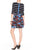 Taylor - 5961M Quarter Sleeve Stripe Dress in Blue and Multi-Color