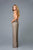 Scala - 48941 Lattice Beaded Plunging Jumpsuit In Gray and Silver