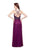 Primavera - 3005 Bedazzled Halter Sheath Dress in Purple