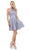 Dancing Queen - 3013 Halter Style Sleeveless Chiffon Cocktail Dress In Silver