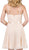 Dancing Queen - 3013 Halter Style Sleeveless Chiffon Cocktail Dress In Nude