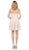 Dancing Queen - 3013 Halter Style Sleeveless Chiffon Cocktail Dress In Nude