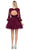 Dancing Queen - 3015 Beaded Lace Long Sleeve A-line Homecoming Dress In Red