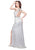 Primavera - 3016 Embellished Halter Dress in White