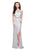 Primavera - 3016 Embellished Halter Dress in White