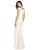Dessy Collection - 3016N1 Plunge-Notched Off Shoulder Crepe Gown In White