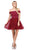 Dancing Queen Embellished Off-Shoulder A-line Homecoming Dress 3018 - 1 pc Burgundy In Size XS Available in Red