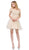 Dancing Queen - 3018 Embellished Off-Shoulder A-line Homecoming Dress In Nude
