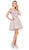 Dancing Queen - 3018 Embellished Off-Shoulder A-line Homecoming Dress In Pink