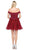 Dancing Queen Embellished Off-Shoulder A-line Homecoming Dress 3018 - 1 pc Burgundy In Size XS Available in Red
