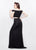 Primavera - 3020 Two Piece Bedazzled Sheath Dress in Black