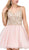Dancing Queen - 3021 Bedazzled V-neck A-line Homecoming Dress