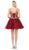 Dancing Queen - 3021 Bedazzled V-neck A-line Homecoming Dress