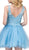Dancing Queen - 3022 Embroidered V Neck Homecoming Dress