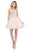 Dancing Queen - 3023 Embellished Scoop A-line Homecoming Dress in Neutral