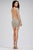 99022 Beaded Lace Sheer Long Sleeve Sheath Dress