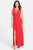 Adrianna Papell - 231M47570 Lace Inset Drape Dress in Red